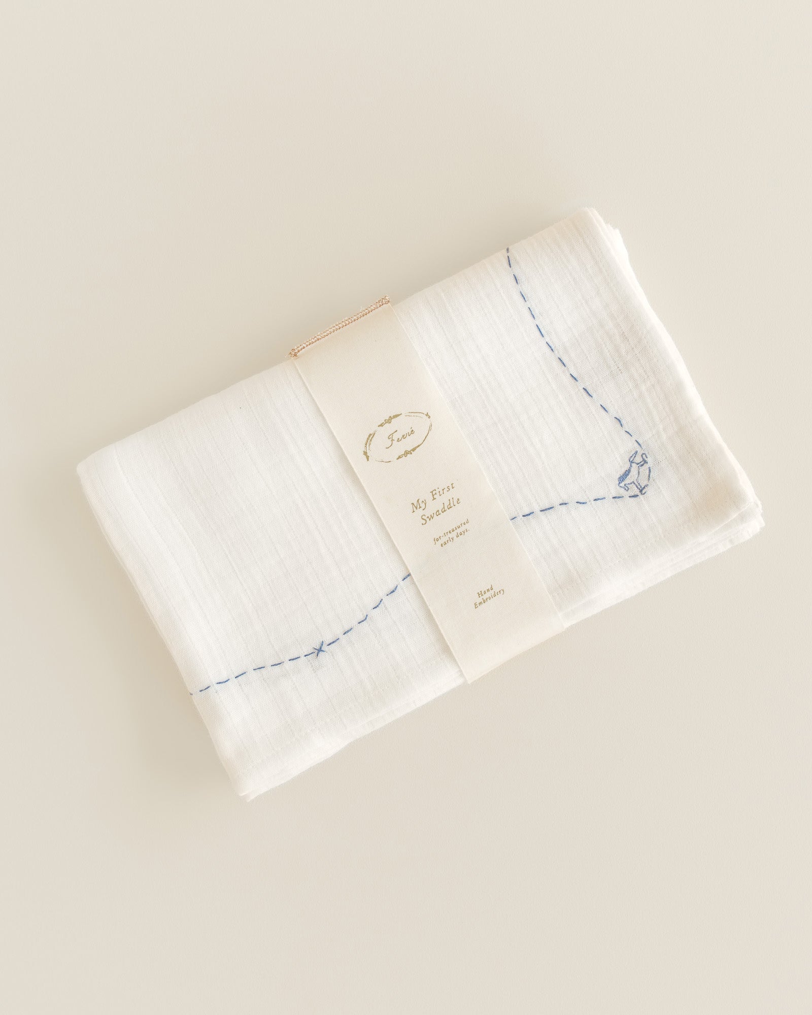 Ferne Embroidered Swaddle - Rocking Horse