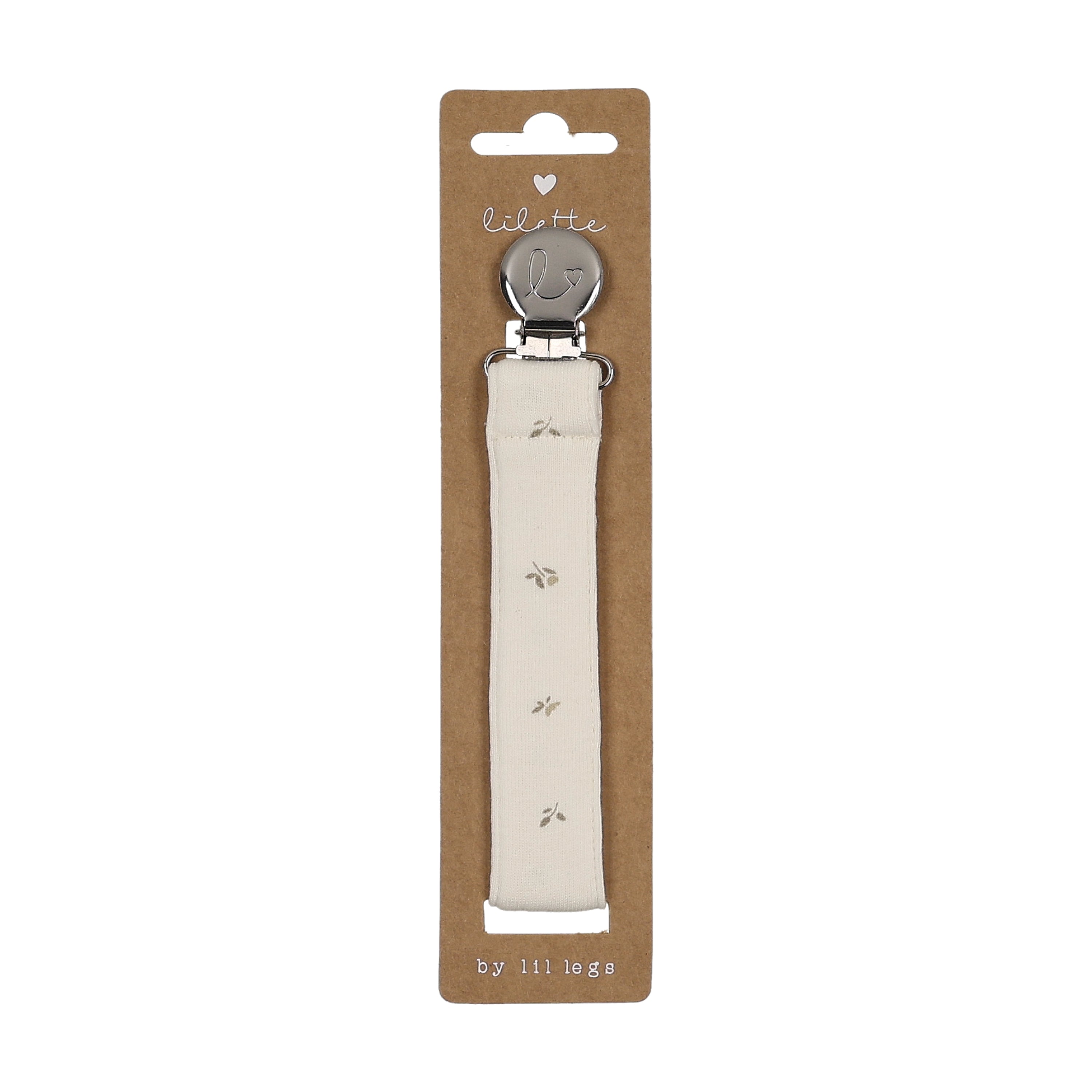 Lilette Bitsy Floral Pacifier Clip - Cream/Oat