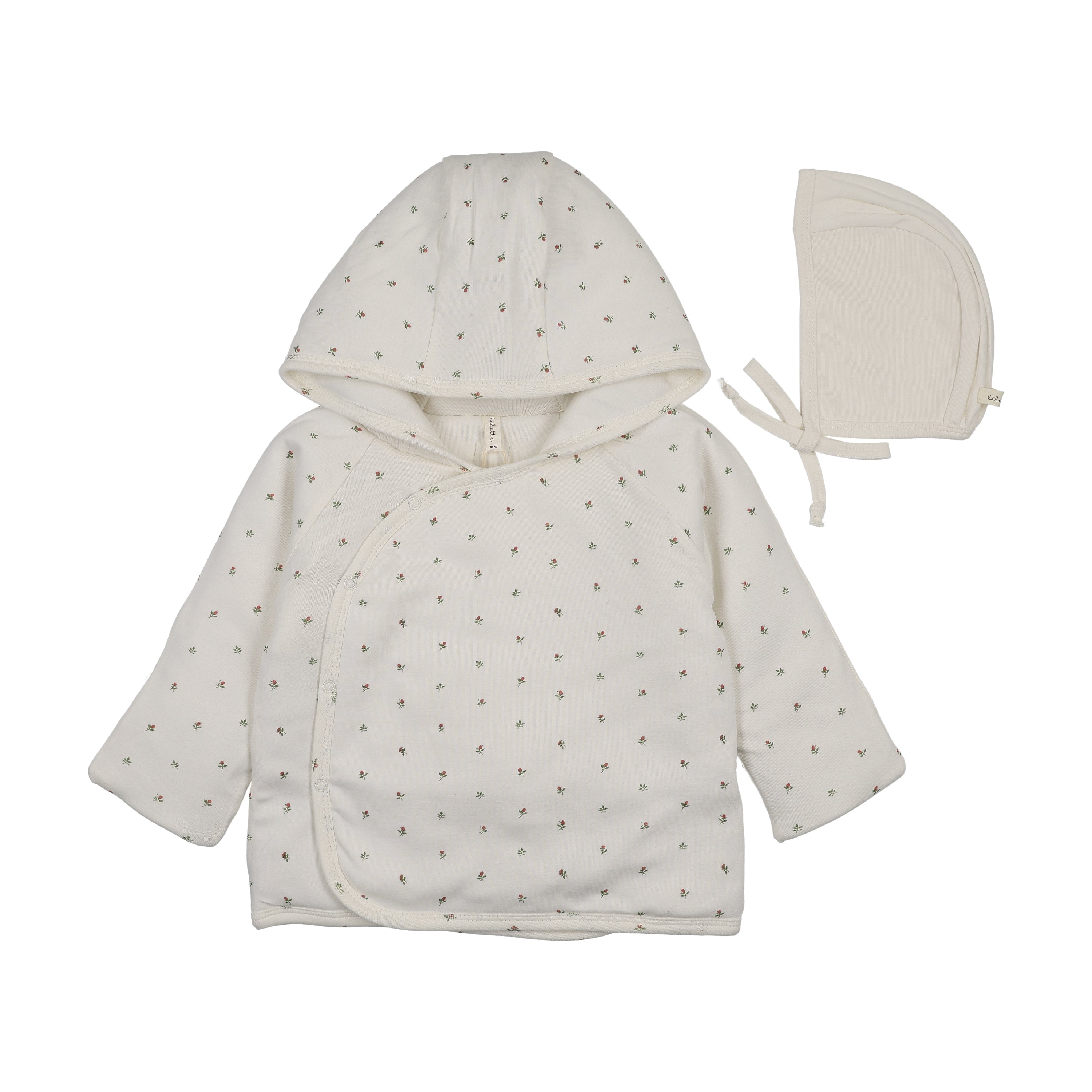Lilette Padded Bitsy Floral Jacket - Cream/Pink