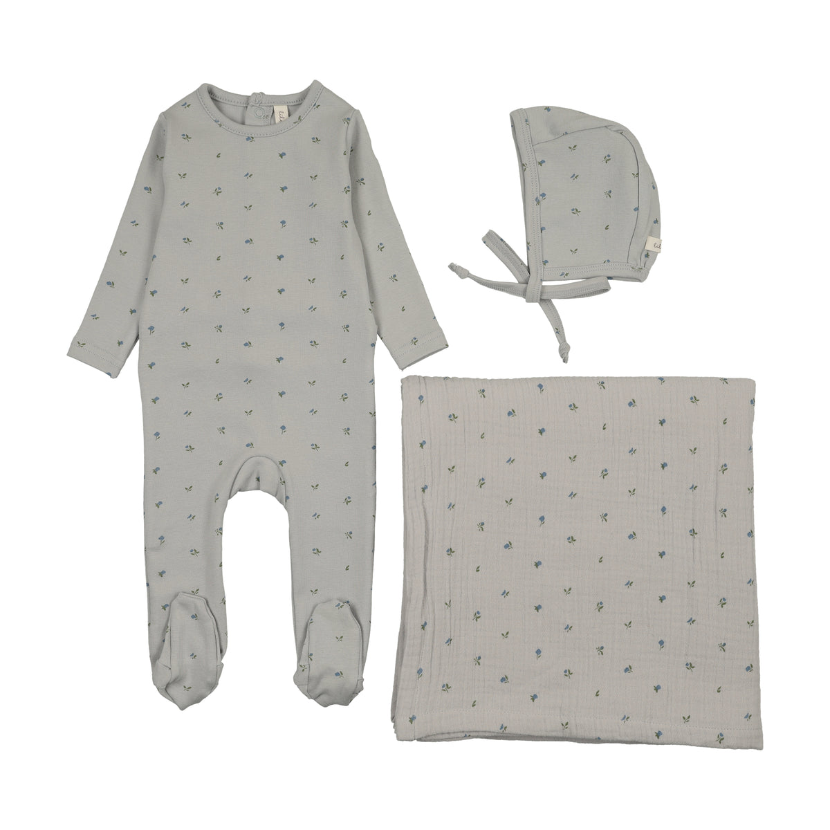 Lilette Bitsy Floral Layette Set - Pale Blue