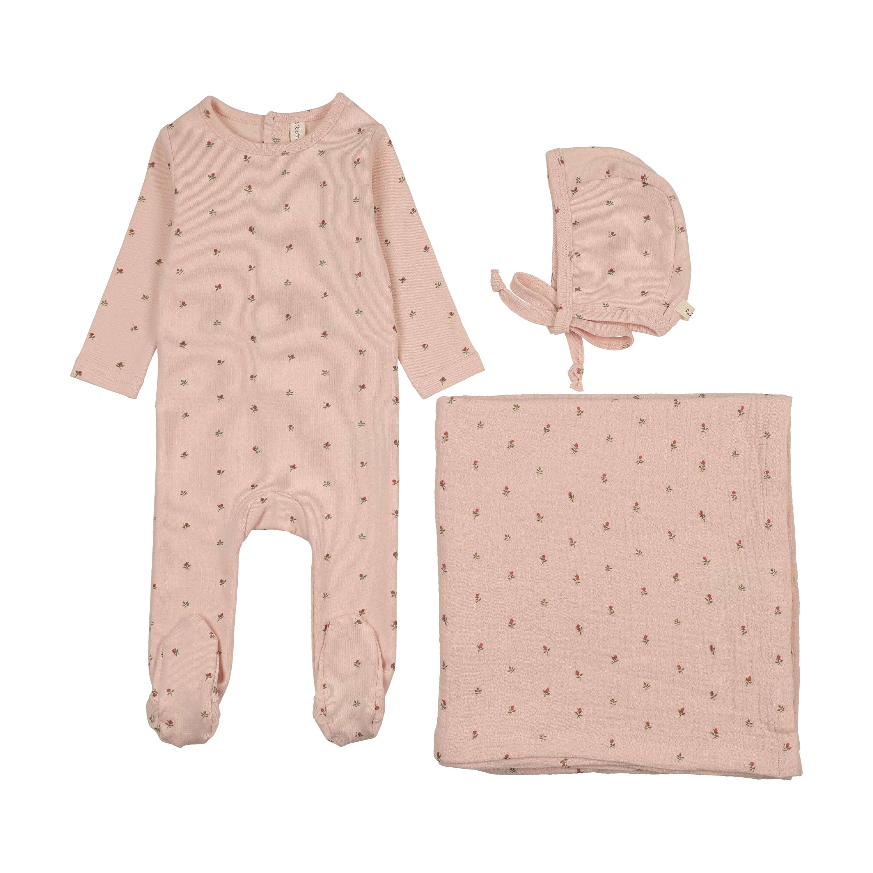 Lilette Bitsy Floral Layette Set - Pale Pink