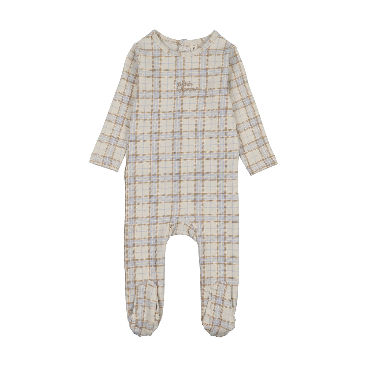 Lilette Tartan Print Footie - Oat