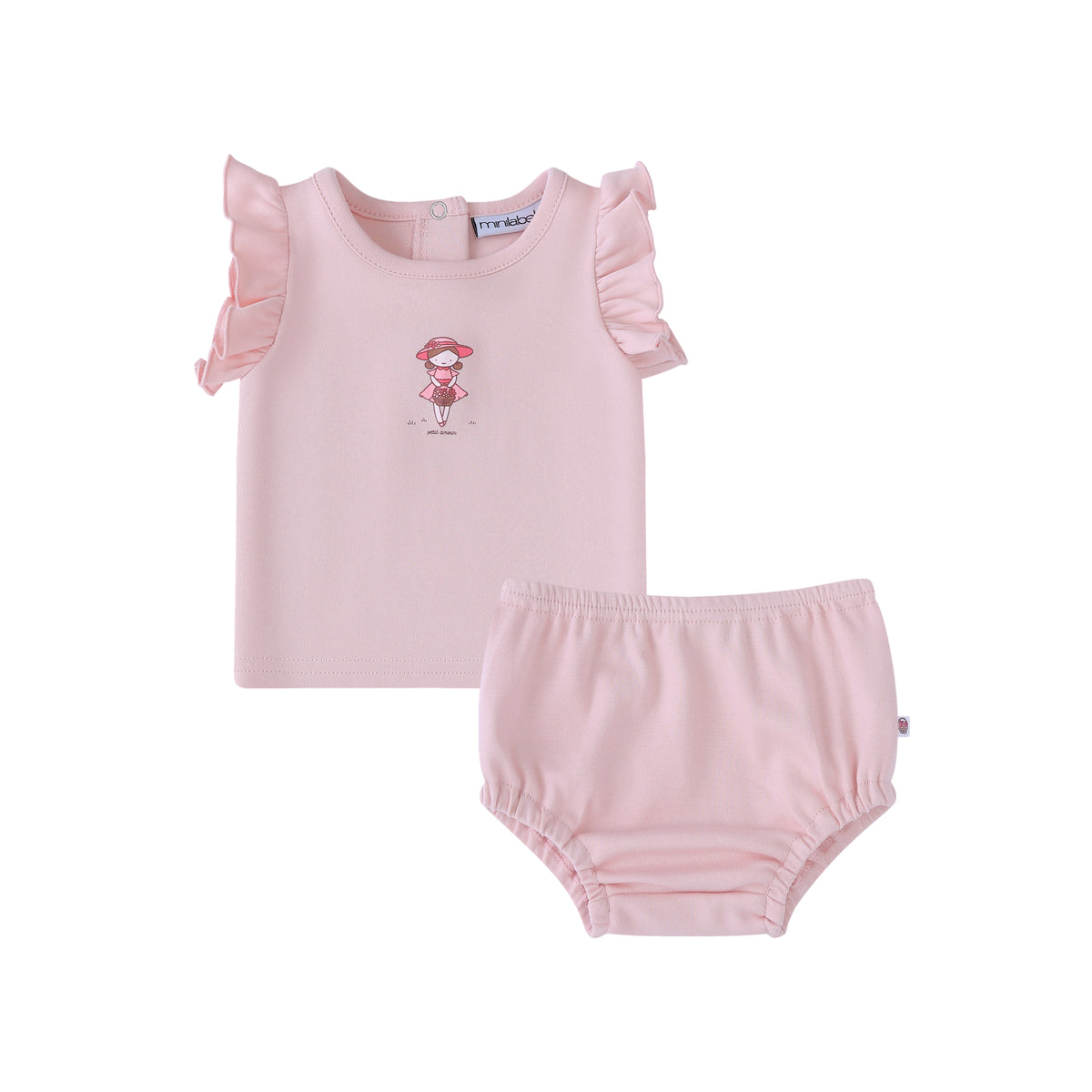 Minilabel Pink Doll Top & Shorts Set