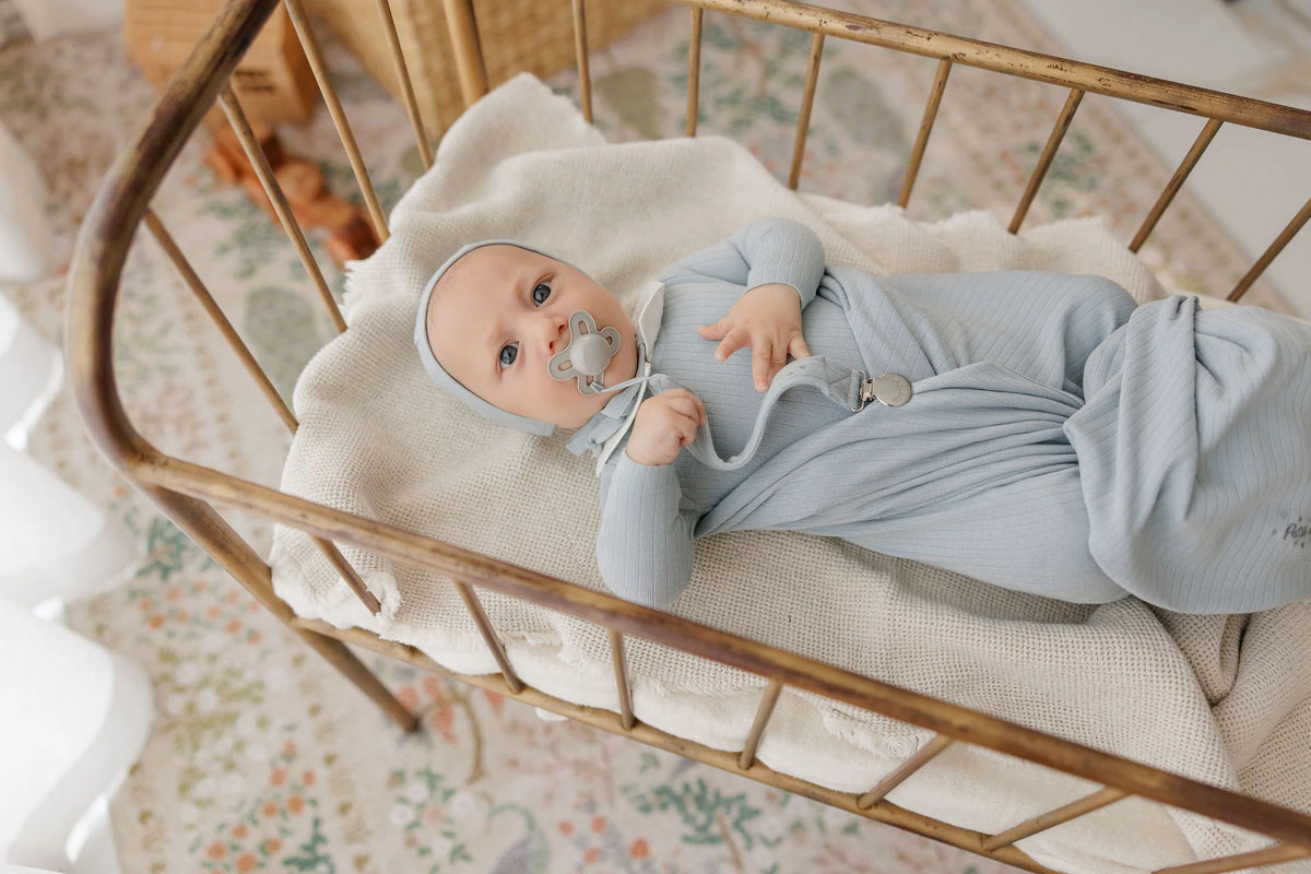 Elys & Co Floral Star Collar Layette Set - Blue