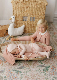 Elys & Co Floral Star Collar Layette Set - Pink