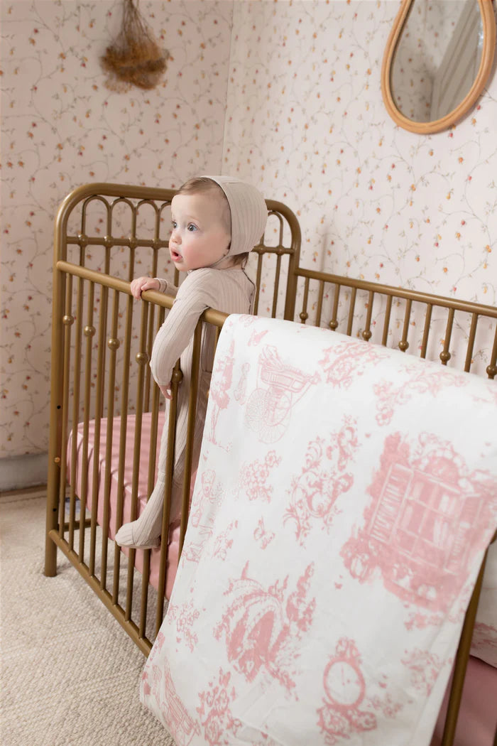Petite Belle Toile Collection Crib Set - Rose