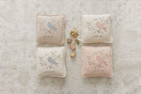 Peluche Knit Cross Stitch Pillow - Rose