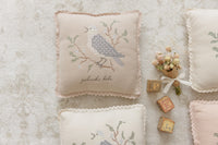 Peluche Knit Cross Stitch Pillow - Taupe