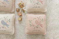Peluche Knit Cross Stitch Pillow - Rose