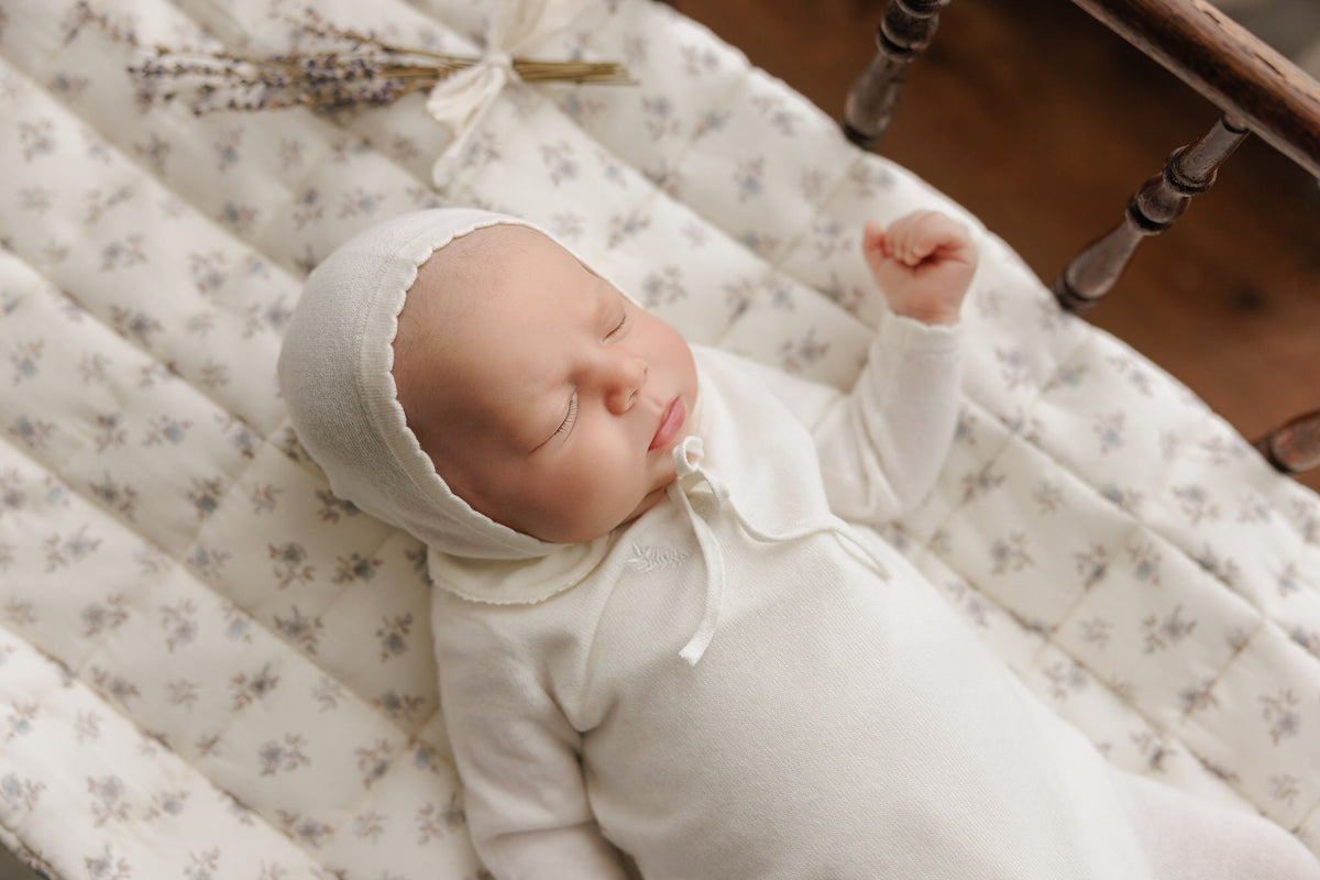 Peluche Bodysuit Crochet Trim - Sleeveless Cream