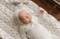 Peluche Bodysuit Crochet Trim - Sleeveless Cream