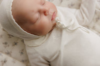 Peluche Bodysuit Crochet Trim - Sleeveless Cream