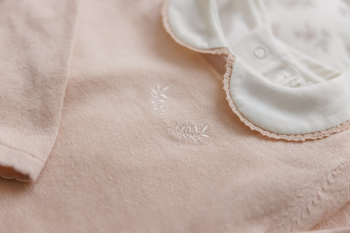Peluche Bodysuit Crochet Trim - Sleeveless Pink