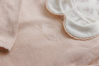 Peluche Bodysuit Crochet Trim - Sleeveless Pink