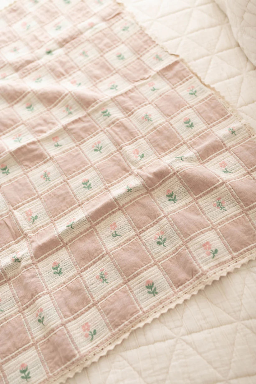New Grain Fleur Patchwork Blanket