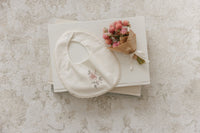 Peluche Blossom Round Bib - Rose