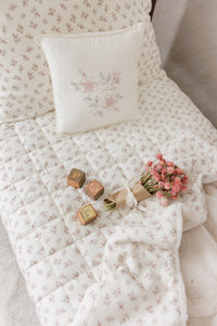 Peluche Blossom Toddler Blanket & Pillow - Rose