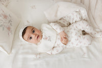 Peluche Blossom Round Bib - Rose