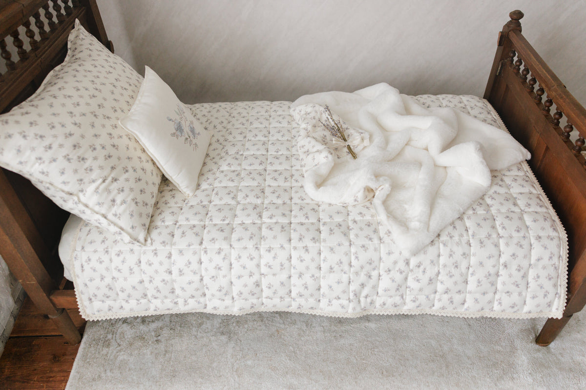 Peluche Blossom Toddler Blanket & Pillow - Powder