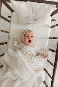 Peluche Blossom Lux Fur Blanket - Powder