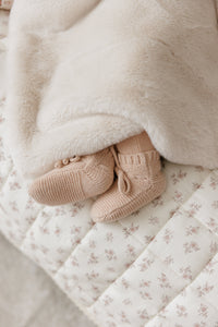 Peluche Blossom Lux Fur Blanket - Rose