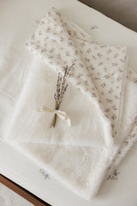 Peluche Blossom Lux Fur Blanket - Powder