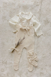 Peluche Bodysuit with Shirtsleeve/Button
