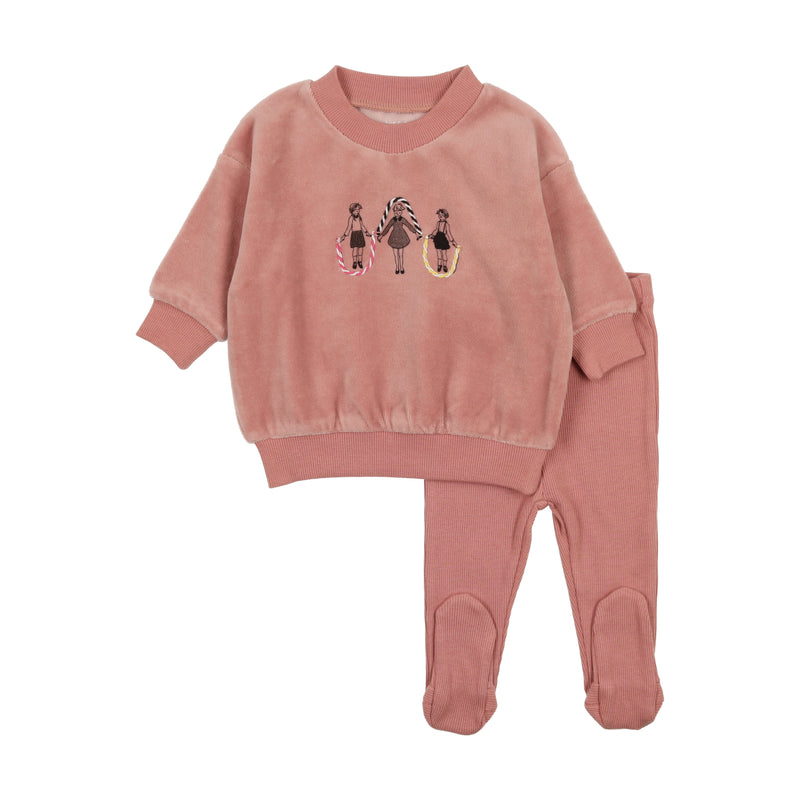 Bee & Dee Jumprope Velour Two Piece Set