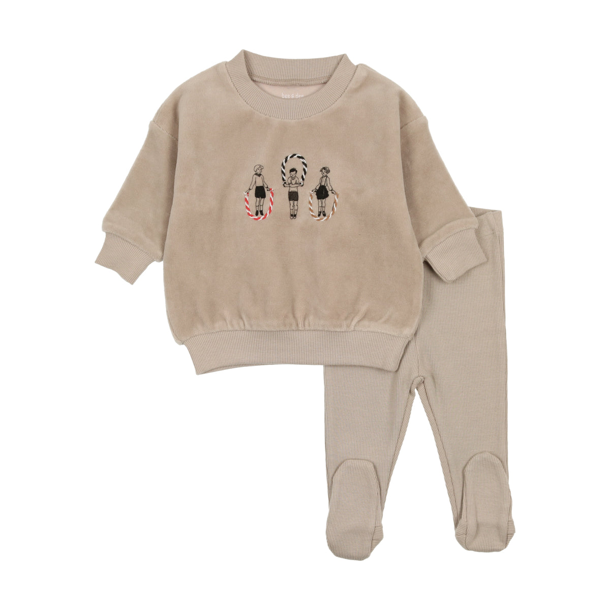 Bee & Dee Jumprope Velour Two Piece Set