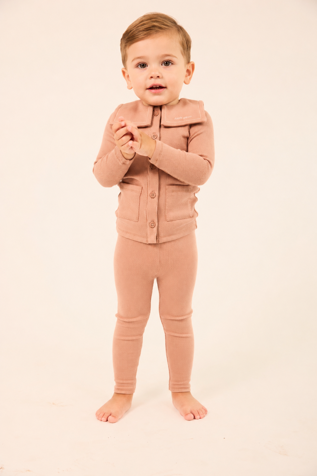Little Parni Toddler Cardigan Set - Pink