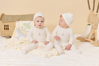 Kipp Party Cake Footie & Hat - White Blue