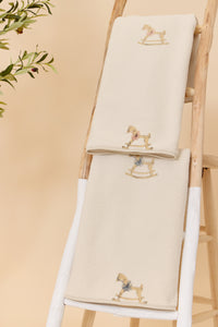 Kipp Rocking Horse Blanket - Blue