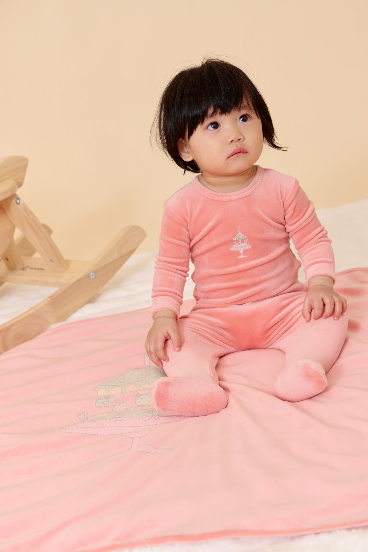 Kipp Party Cake Footie & Hat - Pink