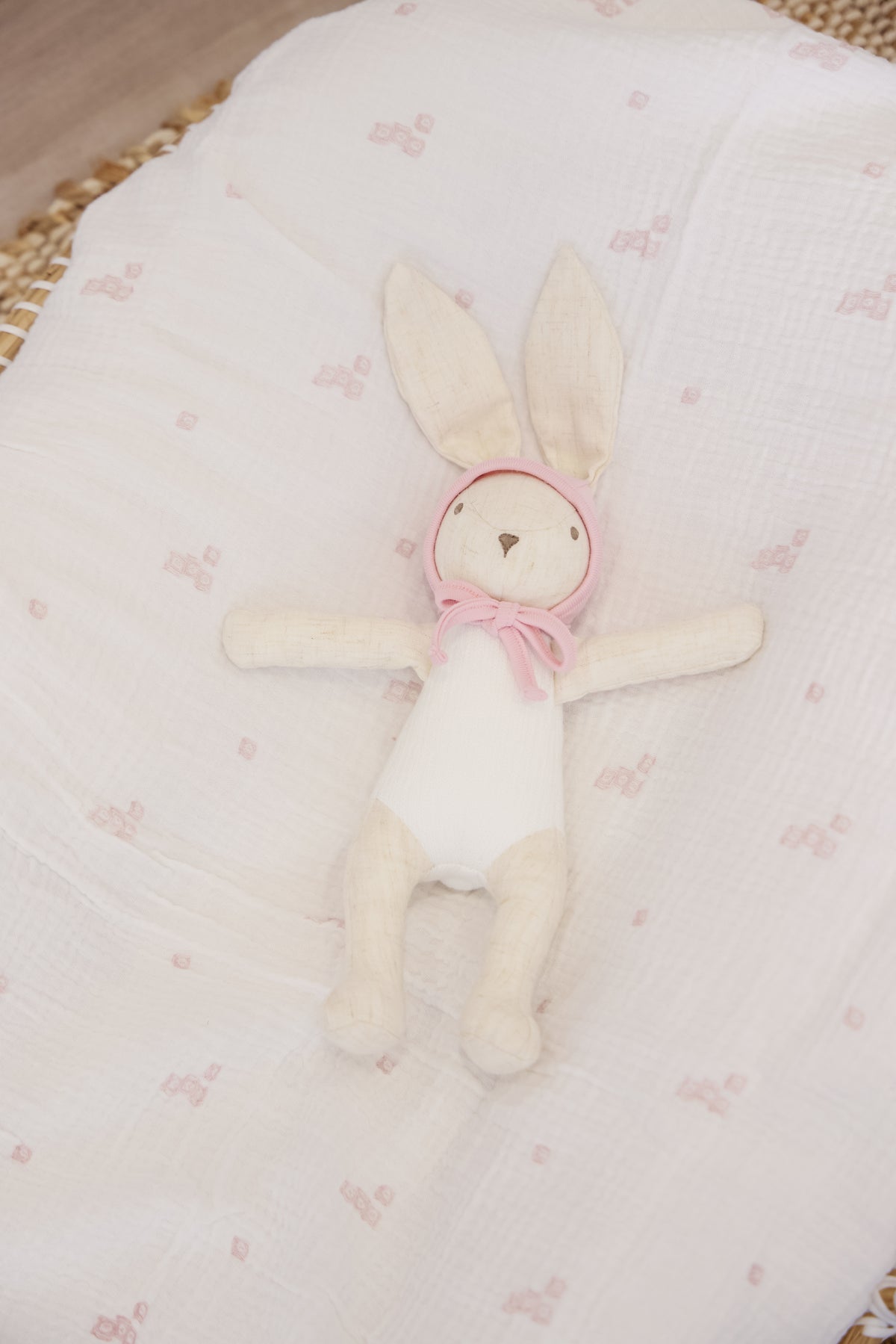 Kipp Bonnet Bunny Plush Toy - Pink