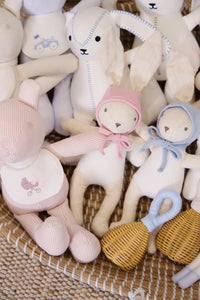 Kipp Bonnet Bunny Plush Toy - Blue