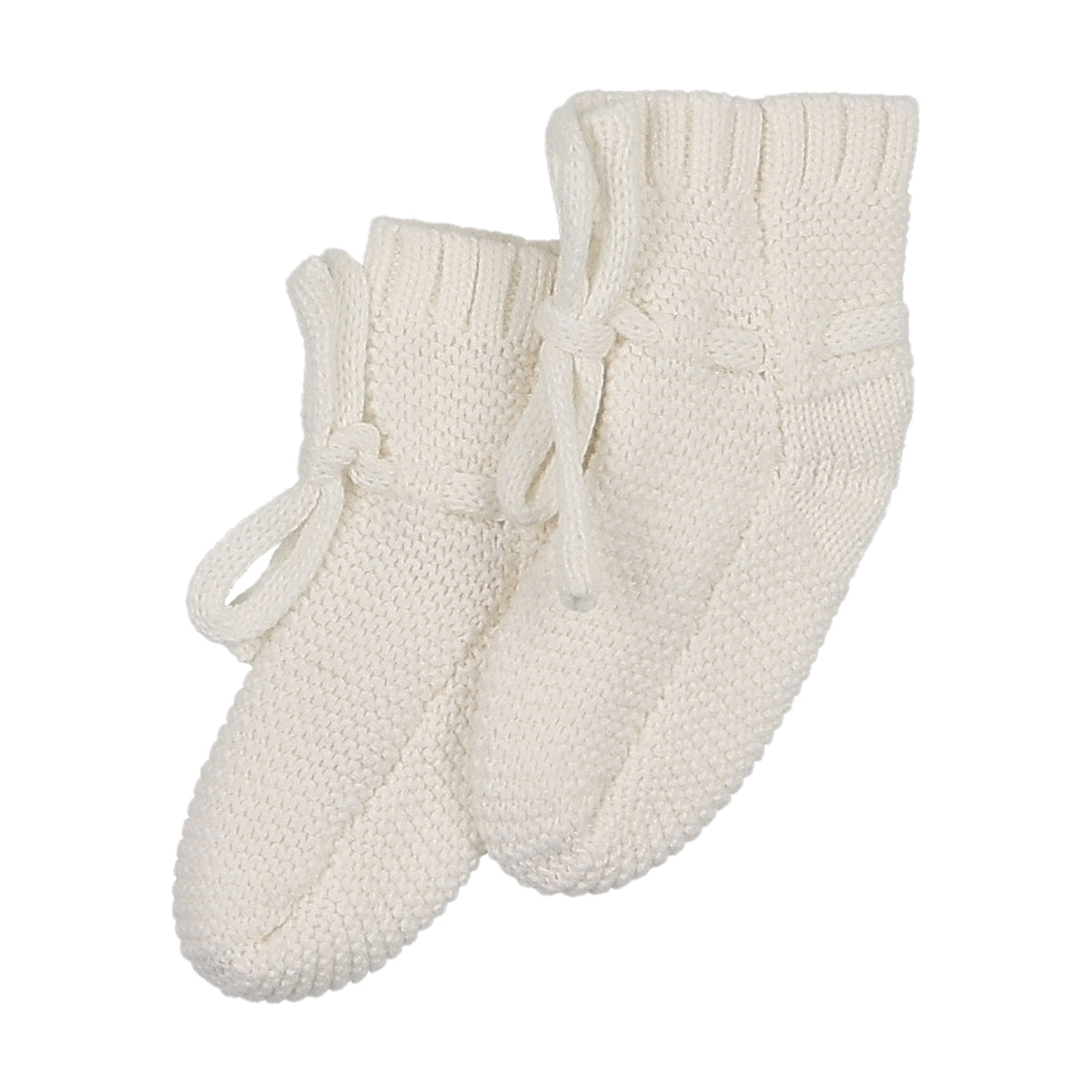 Peluche Knit Booties - Cream