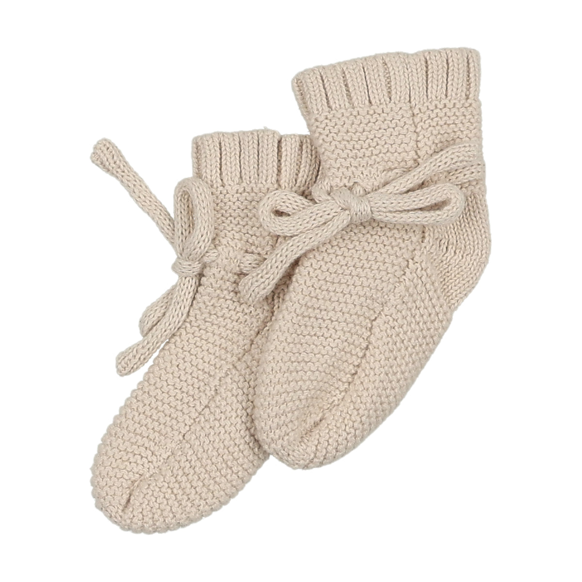 Peluche Knit Booties - Stone