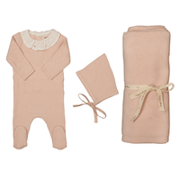 Bee & Dee Knit Embroidered Dot Accent Layette Set