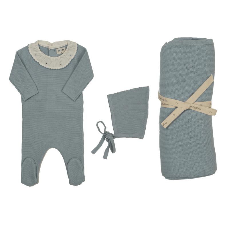 Bee & Dee Knit Embroidered Dot Accent Layette Set