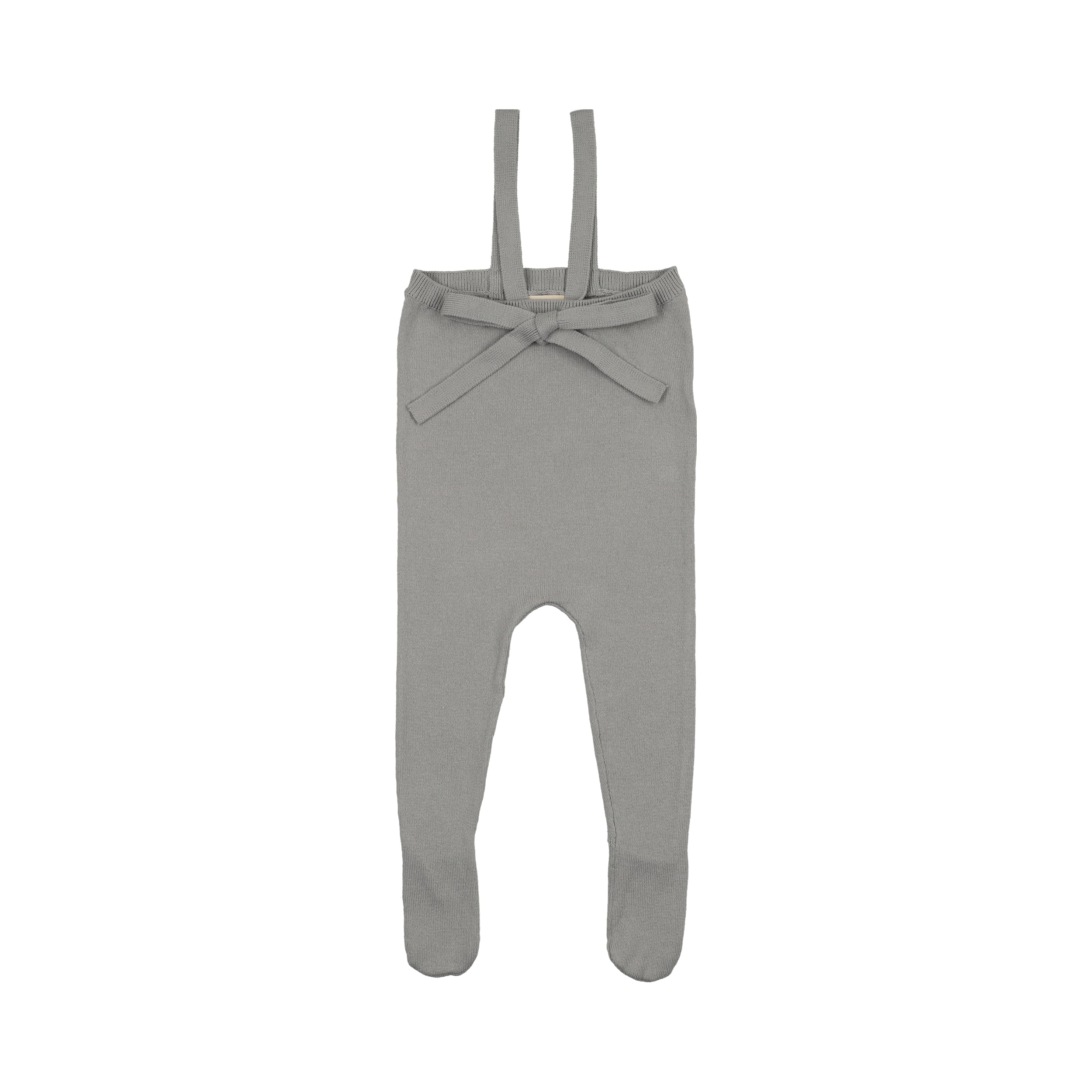 Peluche Knit Tied Suspender Overalls - Powder