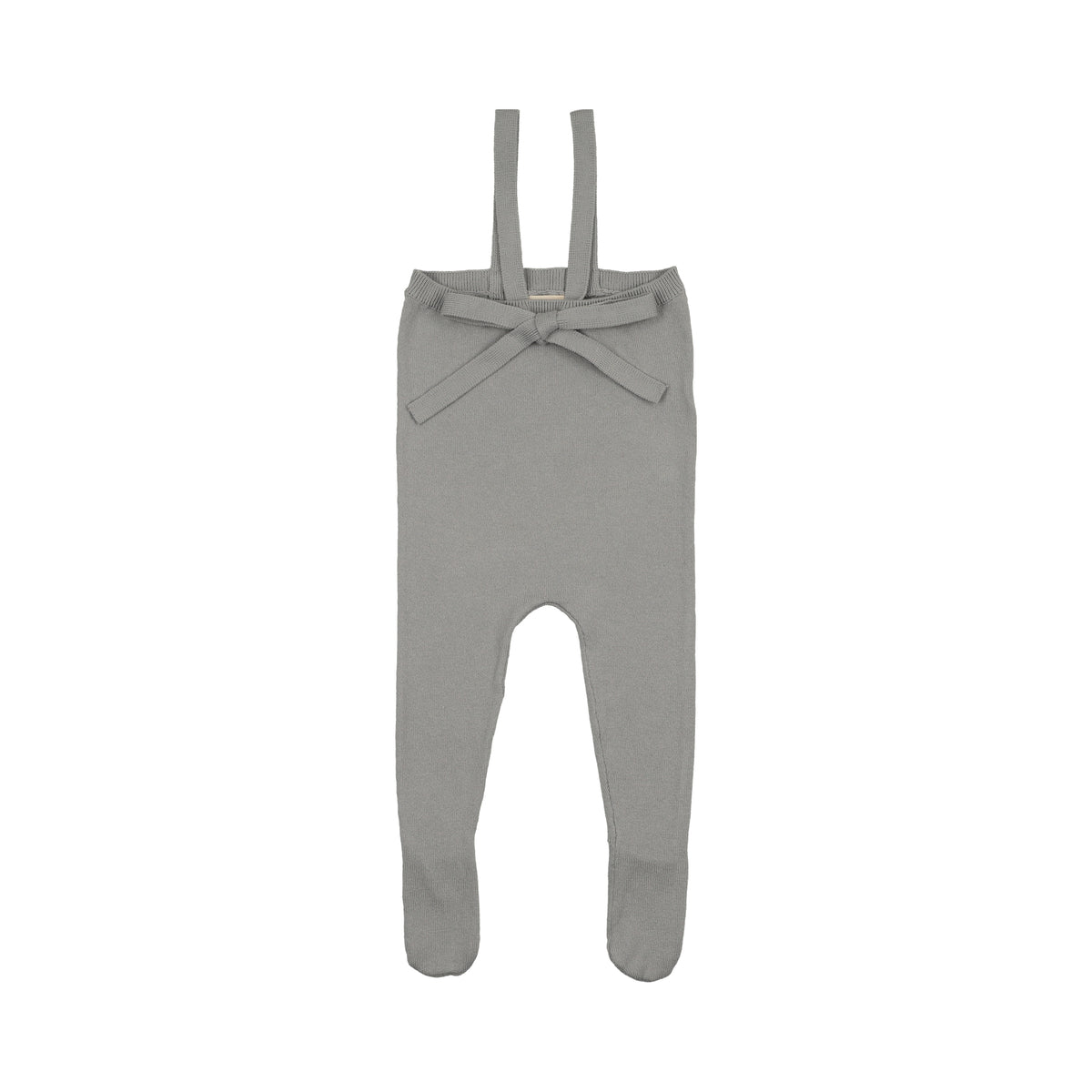 Peluche Knit Tied Suspender Overalls - Powder