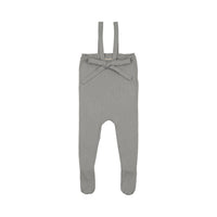 Peluche Knit Tied Suspender Overalls - Powder