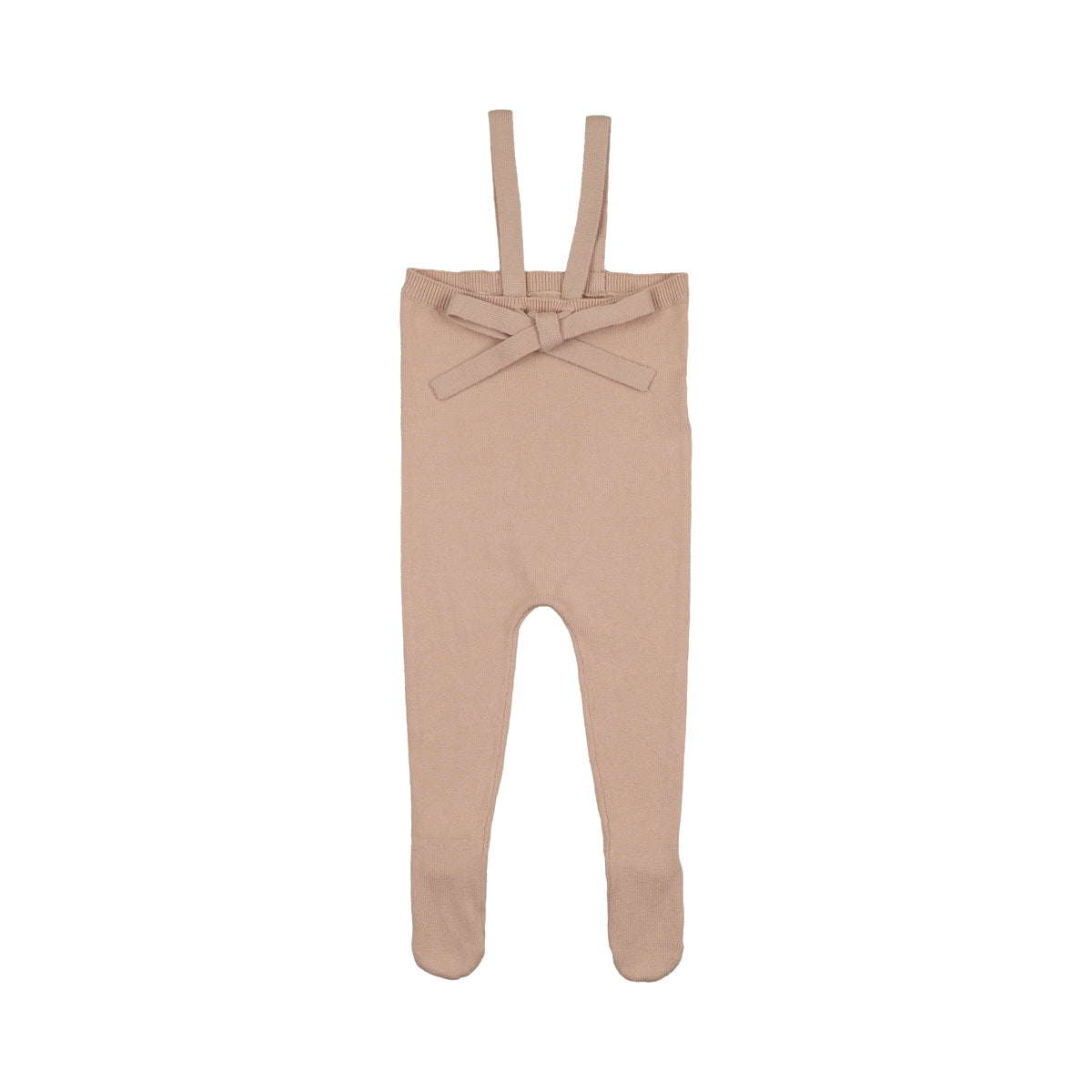 Peluche Knit Tied Suspender Overalls - Rose