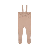 Peluche Knit Tied Suspender Overalls - Rose