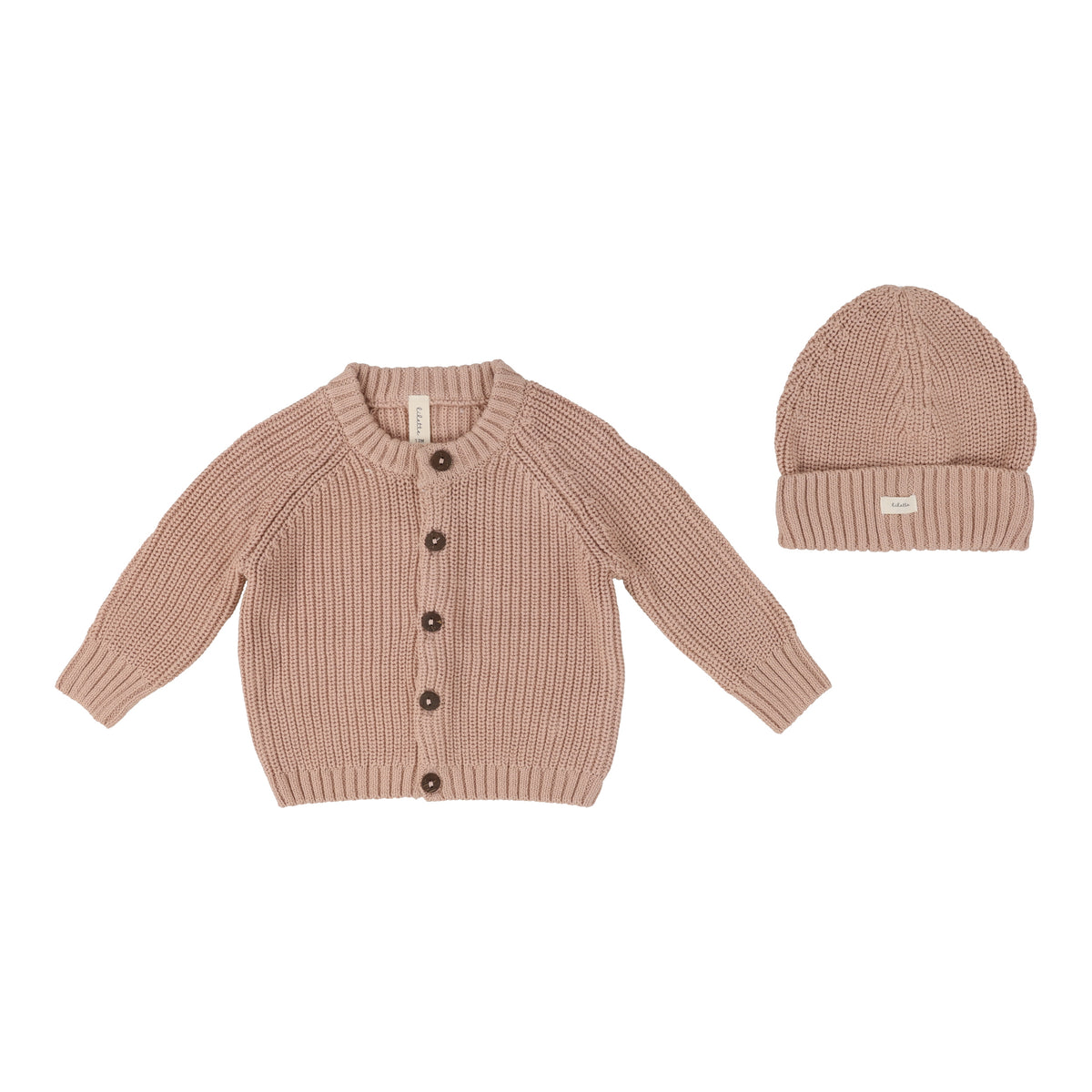 Lilette Chunky Knit Cardigan w/t Beanie SS25