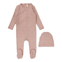 Lilette Printed Wrapover Footie & Hat AW24