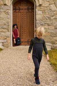 Elys & Co French Terry Scottish Onesie & Overalls - Navy