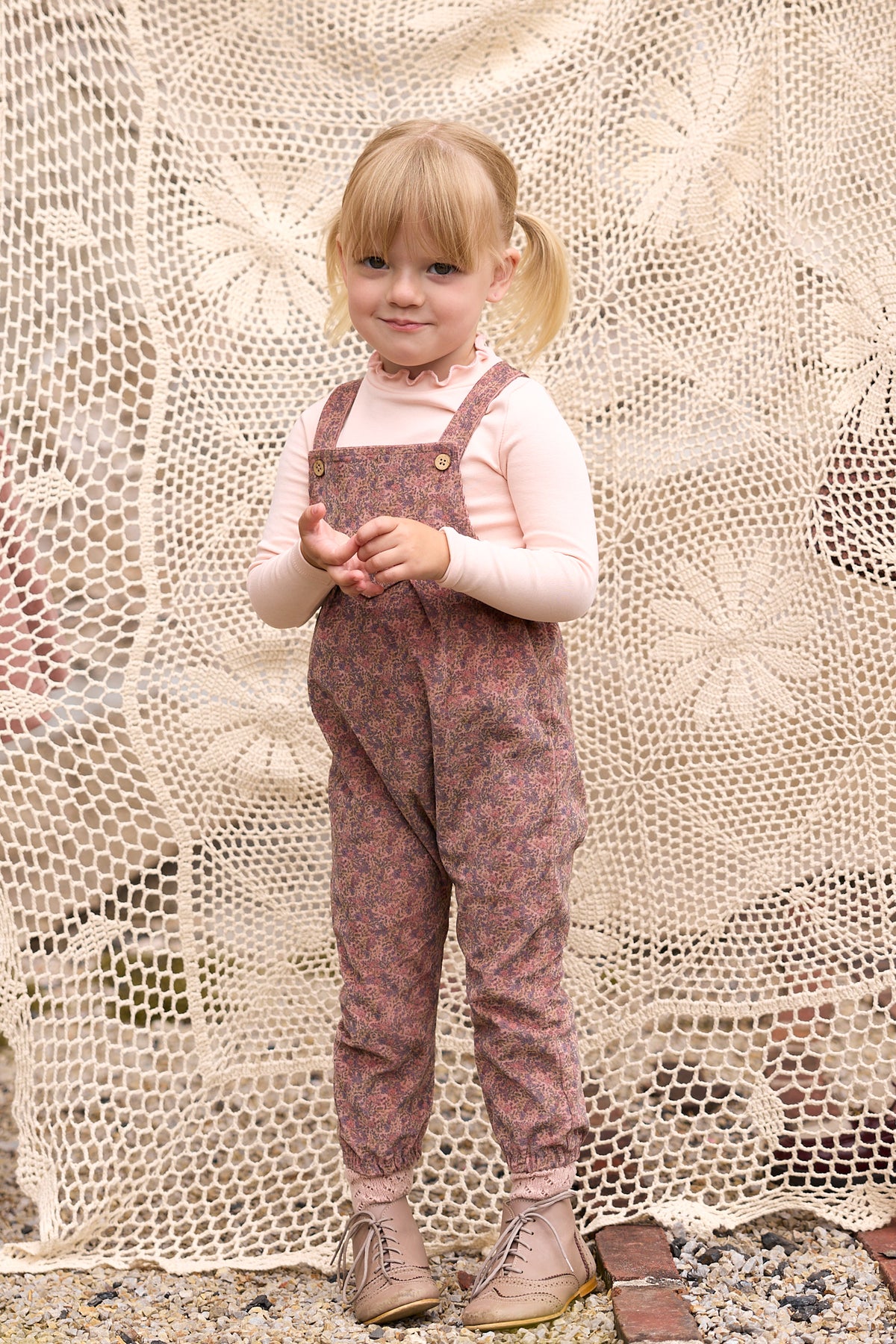 Elys & Co Liberty/ Berry Onesie & Overalls - Pink