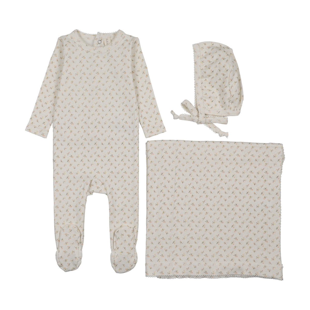 Lilette Cherry Blossom Layette Set - Cream/Pink