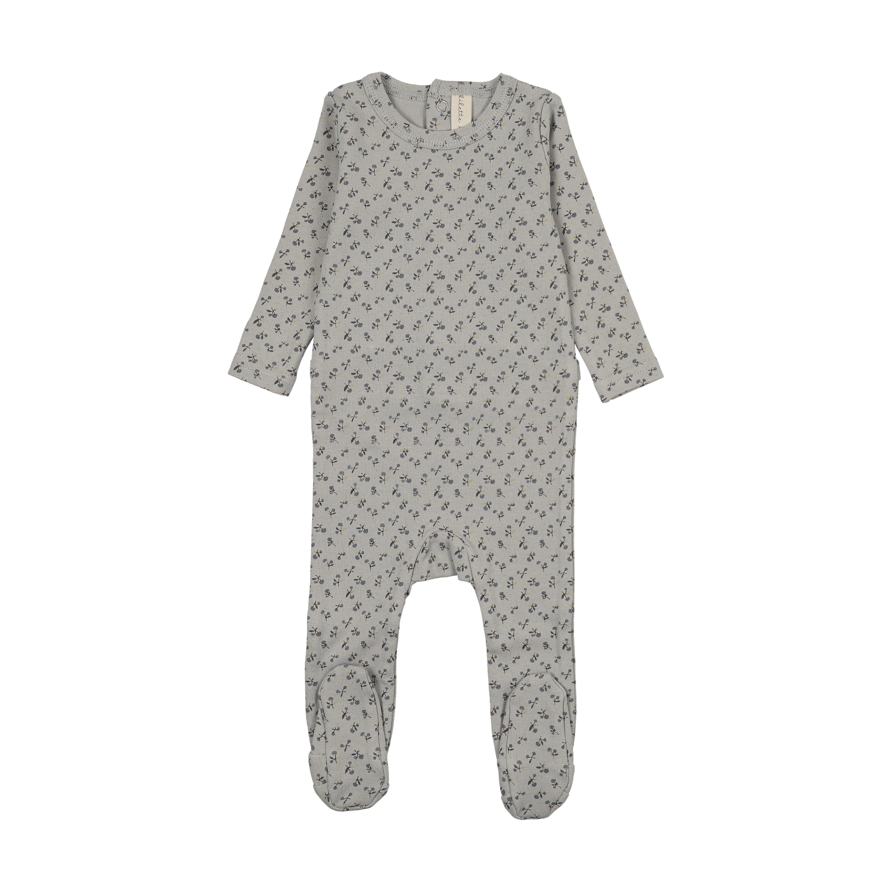 Lilette Cherry Blossom Footie - Pale Blue